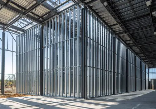 Estructura de tabiquería metalcon en construcción